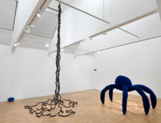 Installation view of Giorgio Griffa: A Continuous Becoming, Camden Art Centre, 2018. Photo: Mark Blower