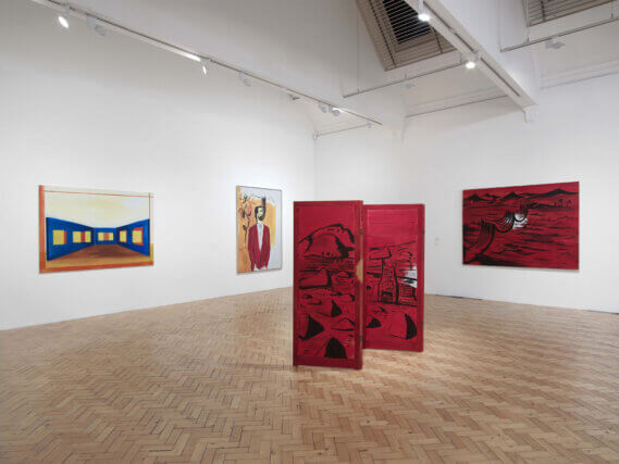 Installation view of René Daniëls: Painting on Unknown Languages at Camden Arts Centre, 2010. Photo: Andy Keate