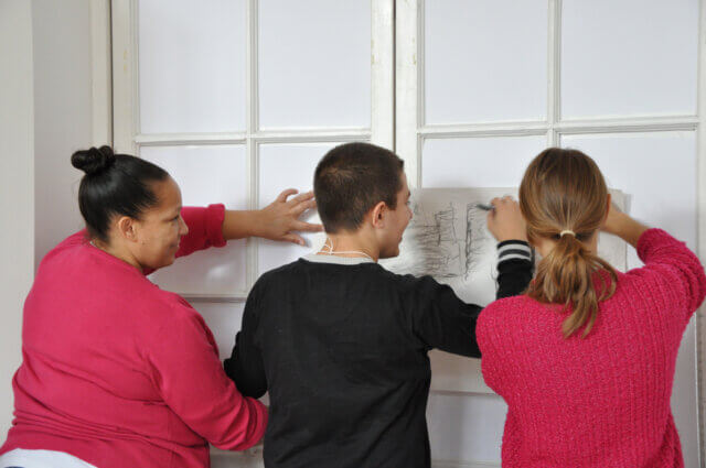 Installation view of Get the Message Exhibition at Camden Arts Centre, 2012. Photo: Laura Crouchley