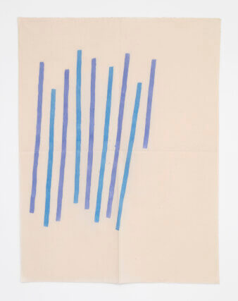 Installation view of Giorgio Griffa, 'A Continuous Becoming,' Camden Art Centre, 2018. Photo: Mark Blower