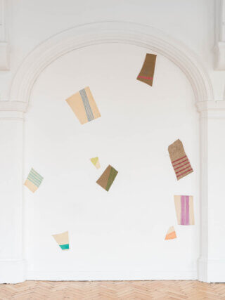 Installation view of Giorgio Griffa, 'A Continuous Becoming,' Camden Art Centre, 2018. Photo: Mark Blower