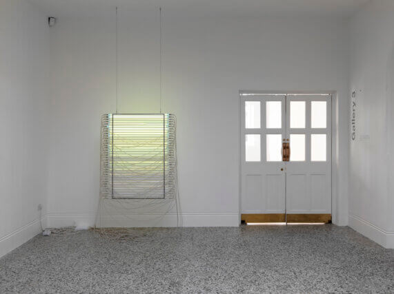 Installation view of Nina Canell: Near Here at Camden Arts Centre, 2014. Photo: Marcus J Leith