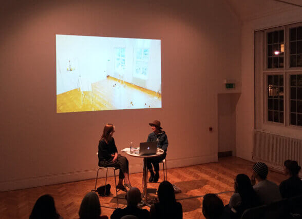 Yuko Mohri and Agnieszka Gratza talk at Camden Art Centre, 2016.
