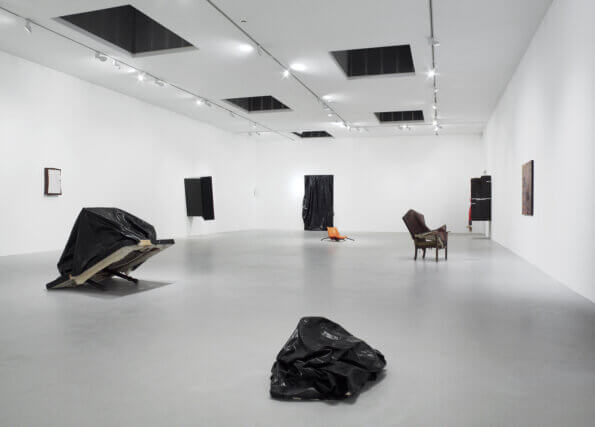 Installation view of Angela de la Cruz: After at Camden Arts Centre, 2010. Photo: Andy Keate